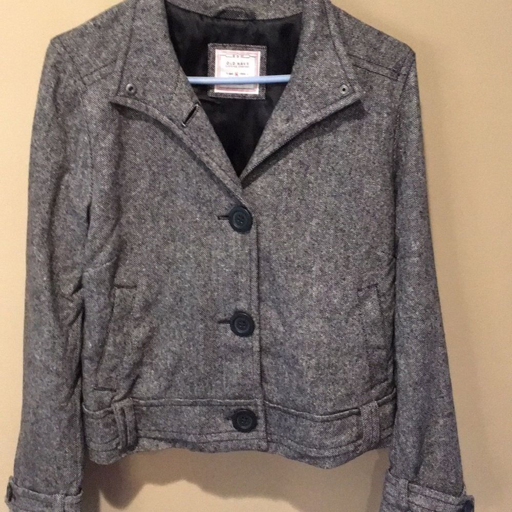 Women’s Medium Black/Gray Marbled Blazer - Picture 1 of 6